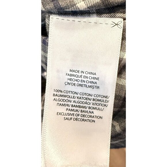 Polo Ralph Lauren Mens Plaid Long-Sleeve Button-Down Shirt Gray/Blue Cotton Size - Picture 7 of 7